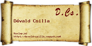 Dévald Csilla névjegykártya
