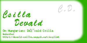 csilla devald business card